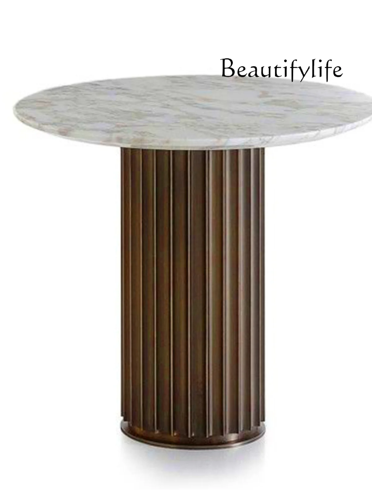 Italian light luxury edge few living room marble combination coffee table Hong Kong modern balcony rounded corner few