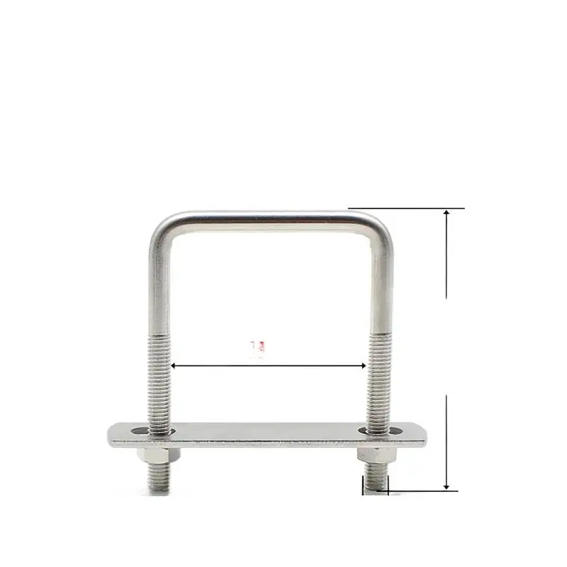 Boulon en U en acier inoxydable 304 avec fixation à deux points pour la résistance aux vibrations dans les applications en déminage M6 M8 M10 M12