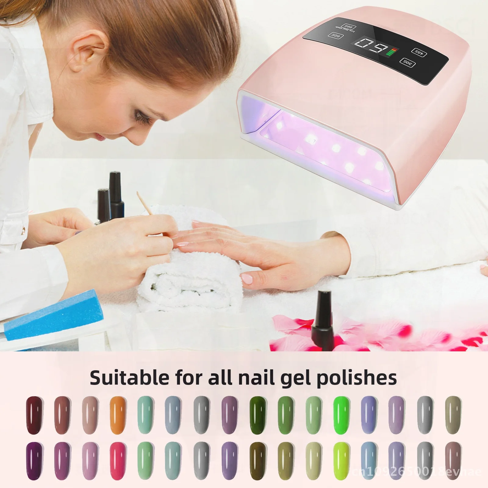 96W High-Power Nail Light Therapy Lamp Quick-Drying LED Nail Machine Non-Black Hand Long Endurance Rechargeable for All Users