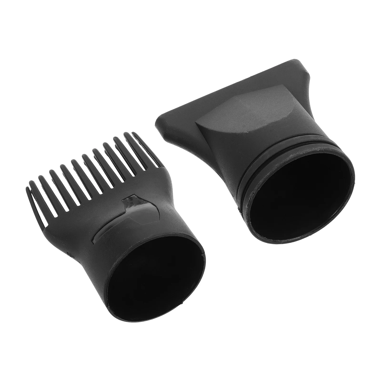 

2pcs Hair Dryer Nozzle Attachment Universal Styling Tool Plastic Flat Comb Salon Use Fast Drying Shaping Wind Concentrator