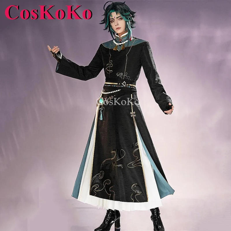 CosKoKo Xiao Cosplay Game Genshin Impact Costume, ChengYing Skin, Magnifique Costume de Prairie, ixd'Halloween, Vêtements de Jeu Py S-XL