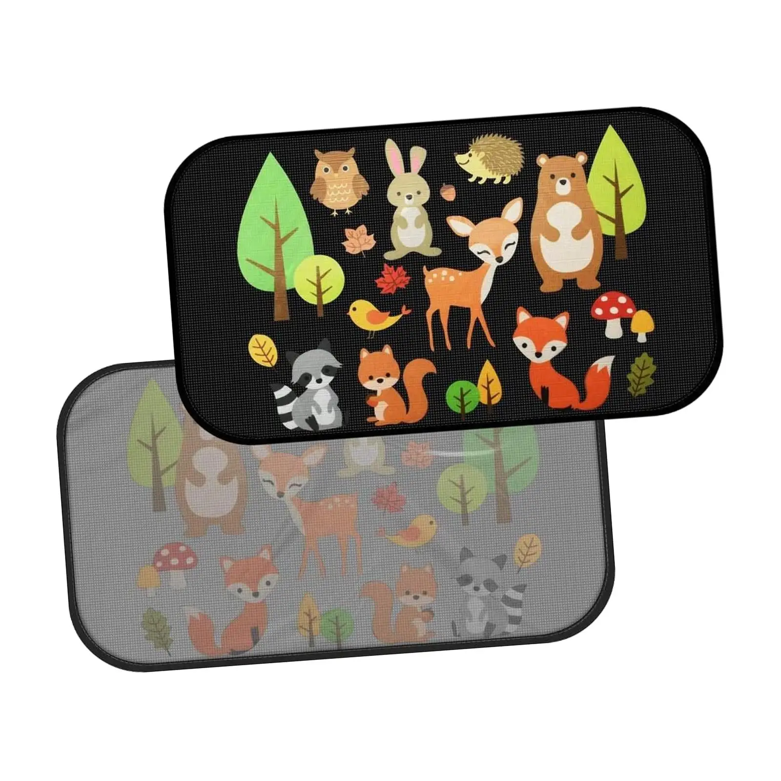

2Pcs Car Window Sun Shades Privacy Protection Block Light Universal Cartoon