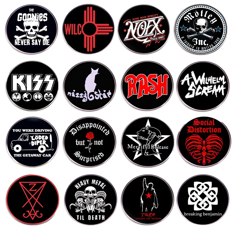 Pop Rock Band Pin Fashion Music Brooch Punk Rock Metal Badge Unique Jewelry Gift Clothing Accessories For Fans And Friends