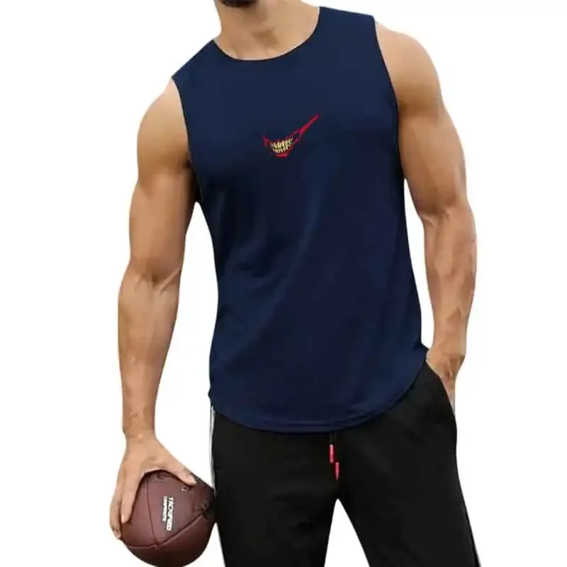 Men's Gym Tank Top Sleeveless Running Shirt Fitness Workout Vest Basketball Jersey Bodybuilding Stringer Singlet Tank Tops