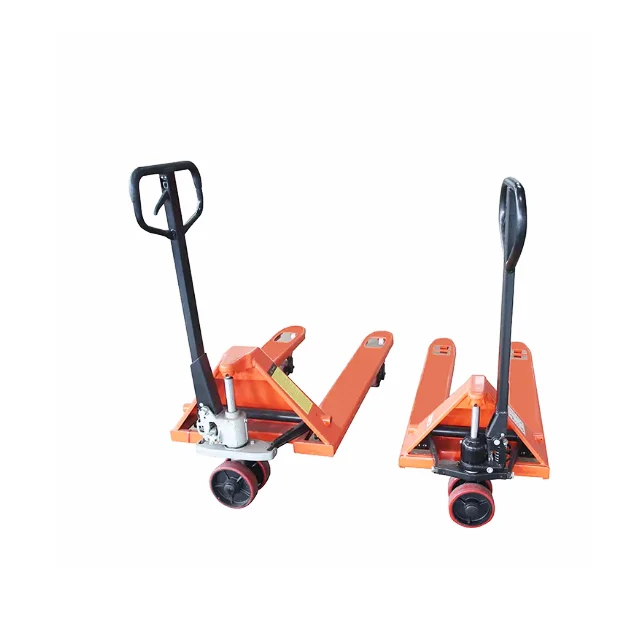 Nylon Wheel AC Hand Pallet Truck With Manual Hand Pallet Jack 1600kg Capacity 4mm Steel Construction For Building & Agriculture