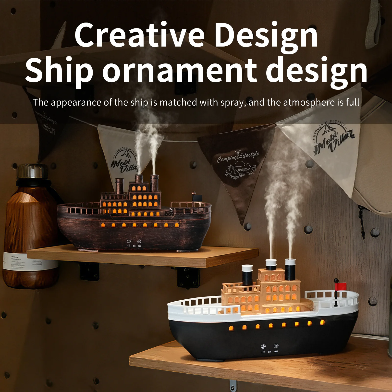2026 New Ship Air Humidifier, Colorful Flame Effects, Quiet Fine Mist, 3-level Timing – Essential Oil Diffuser for Home, Office - view 5