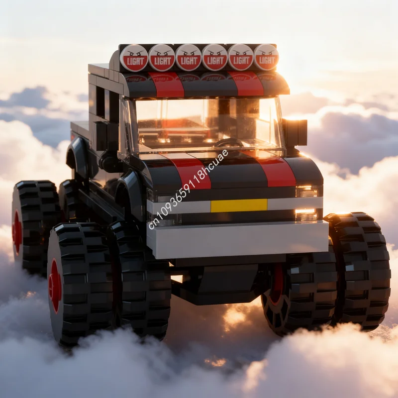 

378pcs MOC LIFTED RACE TRUCKS 2 0 GMC CHEVY City Road Model Building Toys Blocks Architecture Christmas Gifts Education Idea