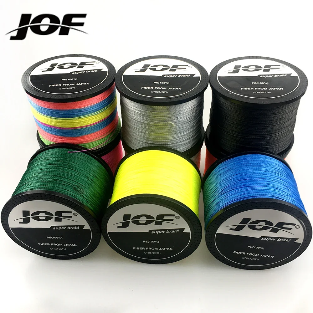 JOF X8 Fishing Line 100/300/500/1000M PE Braided Super Strong 18-78LB Multifilament Smooth Saltwater Throwing Pesca Accesorios