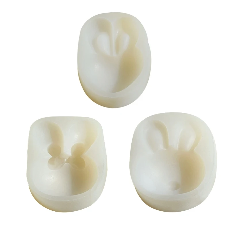 Rabbit Head Silicone Mold DIY Crafts Project Reusable Soap Plaster Chocolate Baking Tool Supplies