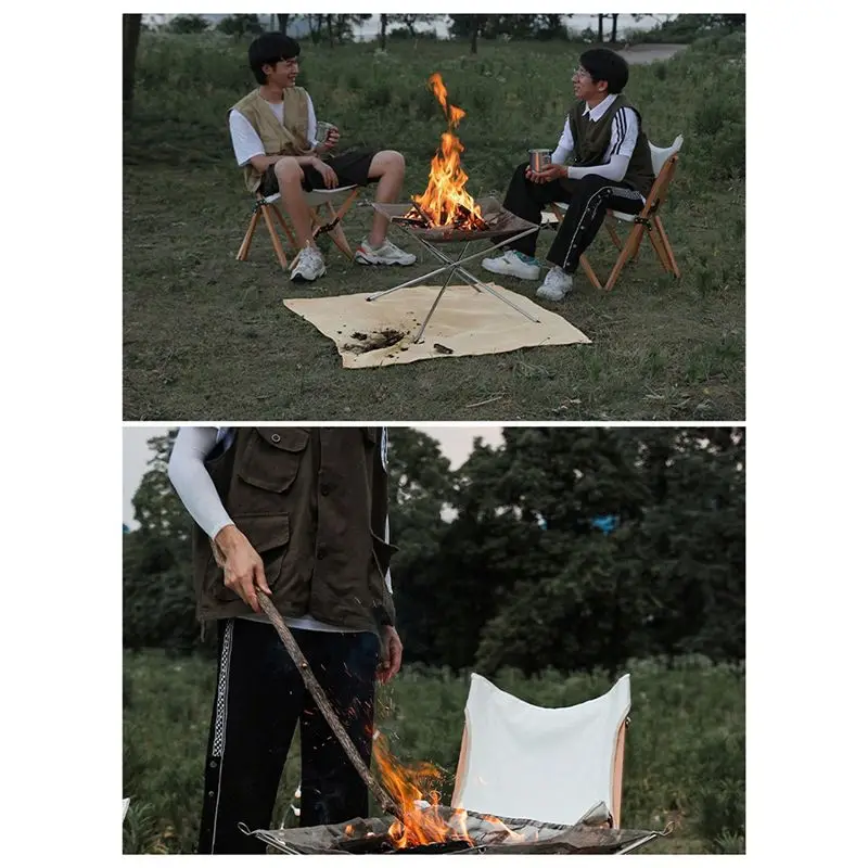 DT15 Camping Fireproof Cloth, Fiberglass Welding Blanket Heat Shield, Flame Retardant Mat for Soldering, 550°C Heat Resistant