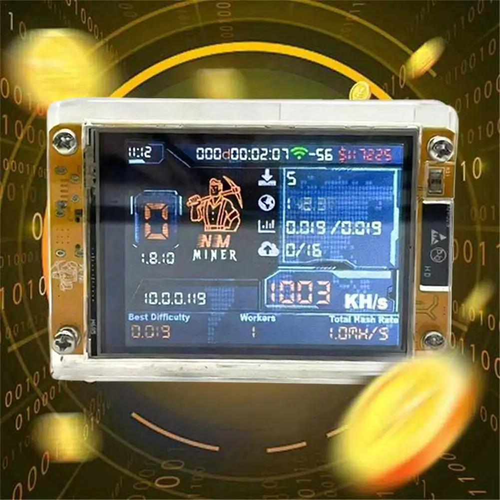 NMMiner NerdMiner V2 BT Lotto Mini Version NMMiner V2 2.8-inch Screen Algorithm Upgrade To 1060 KH/s Accessories