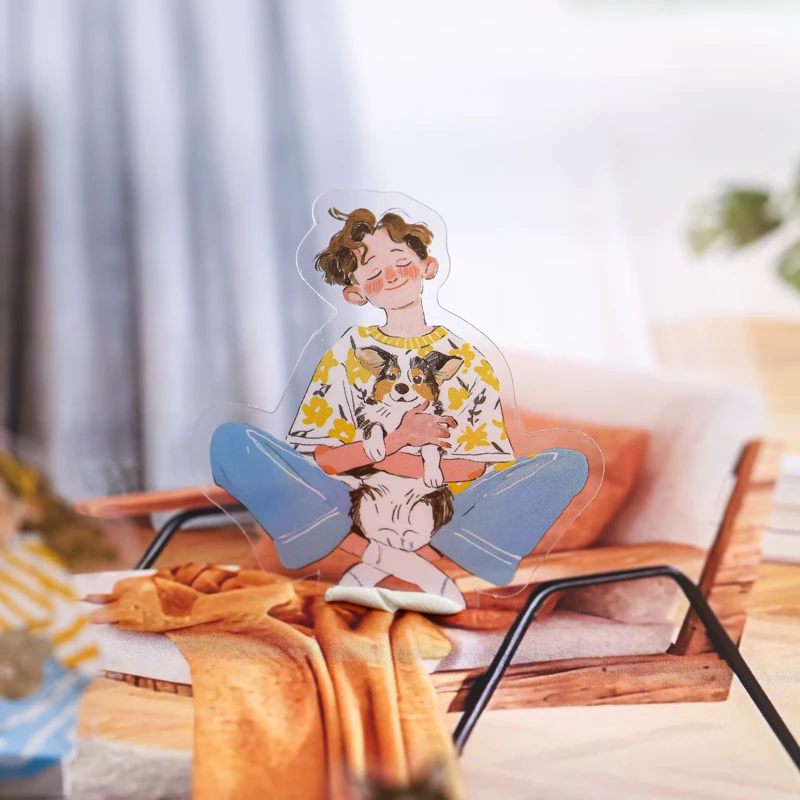 

Mr. Paper Character Stickers 30 sheets/pack Girl Wonderful Life Silhouette Sticker Coil Book Home Handbook Stationery Decoration