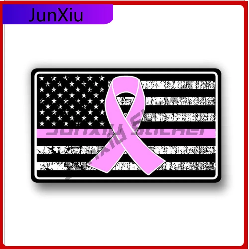 

Cancer Support American Flag Decal Waterproof Scratch-proof Sticker Camper Windows Windshield Luggage Kayak Car Bicycle Skateboa