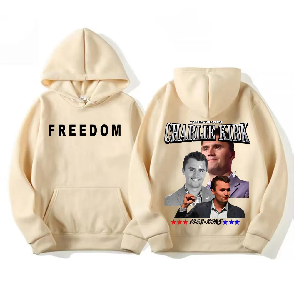 باتريوت تشارلي كيرك فريمان هوديي طباعة الخريف/الشتاء أزياء البلوز للرجال والنساء، عالية الجودة عارضة الراحة هوديي #5