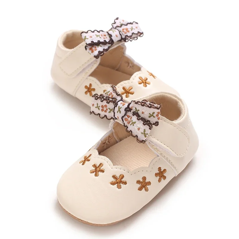 Baby Mädchen Prinzessin Schuhe süße und atmungsaktive Schleife für kleine Kinder Anti-Rutsch-Blume lässige Sportschuhe Baby Schuhe mit weichen Sohlen – Detail 12