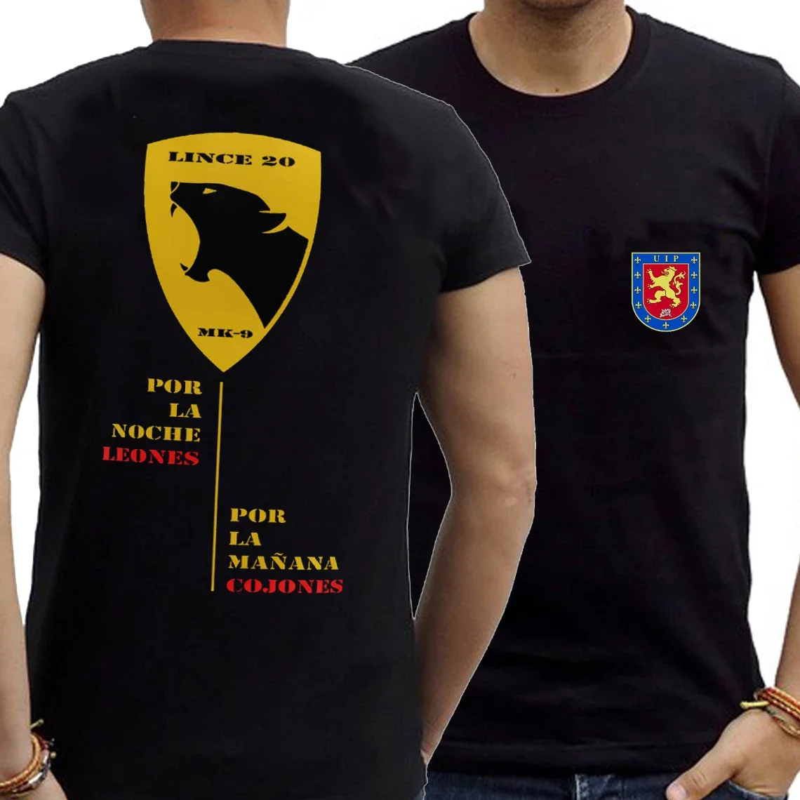 XXXIII Kurs UIP Lince 20. الشرطة الوطنية الإسبانية Camiseta. جديد 100٪ قطن قصير الأكمام س الرقبة تي شيرت عارضة الرجال الأعلى