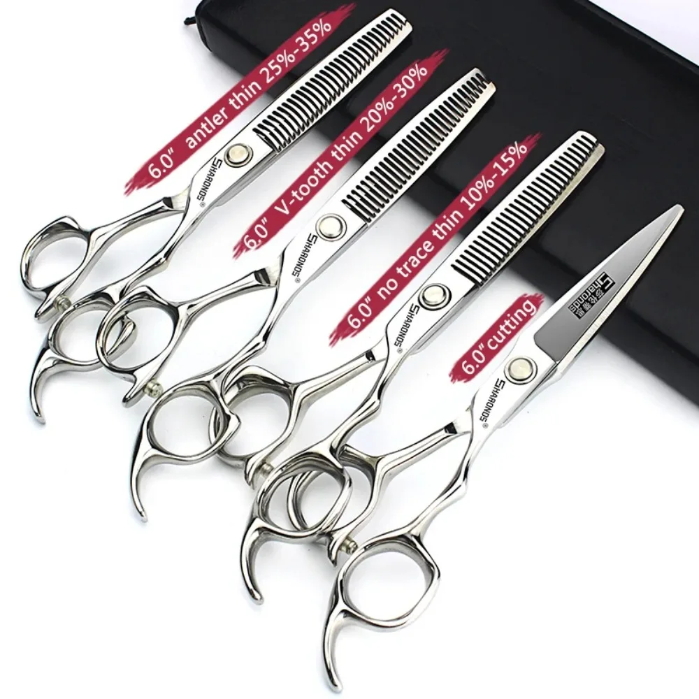 6-Zoll-Friseurschere mit Spezifikation, professionelle Friseurschere, Friseurschere-Set, flache, dünner werdende Haarschneidewerkzeuge – Detail 14