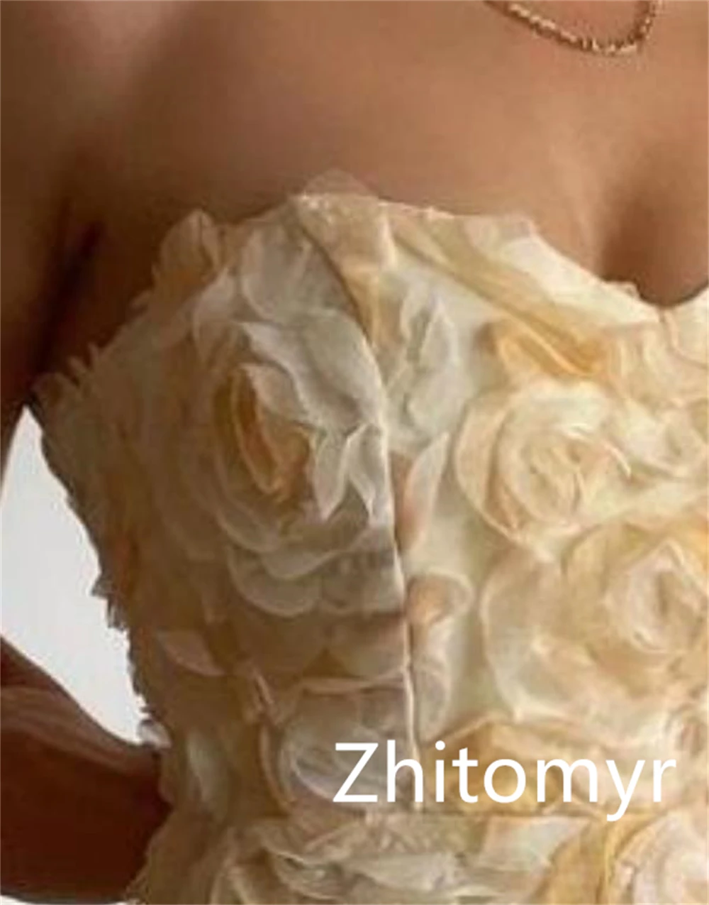 Personalizado sexy intrincado sem alças bainha vestidos de festa flor abraçando saias cetim baile de formatura vestido de festa mulher luxo 2023