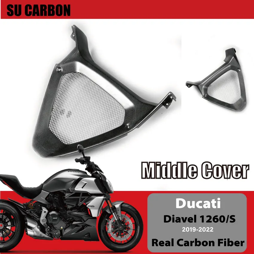 100% Real Carbon Fiber For Ducati Diavel 1260 /1260S 2019+ Motorcycle Accessories Middle Cover Triangle Fairing