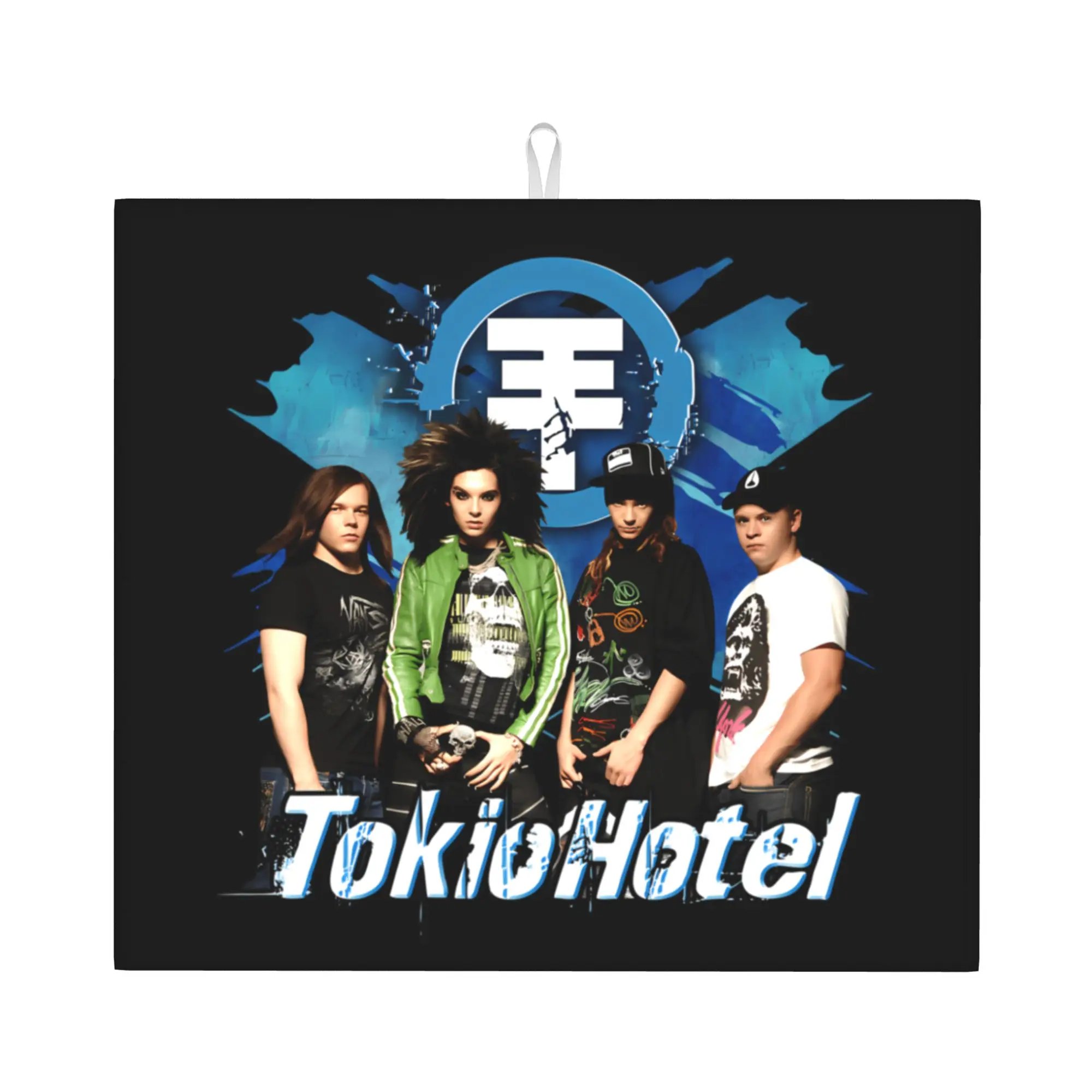 Tokio Hotels Heavy Metal Pop Rock Non‑Slip Waterproof Absorbent Barware Tableware Oil Proof Reusable Drying Mat For Kitchen