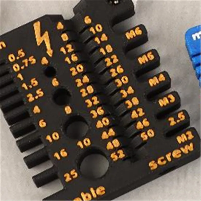

For Home And Office Use Portable 3D Printed Thread Checker Nut Bolt Drill Bit Screw Measuring Gauge Tool