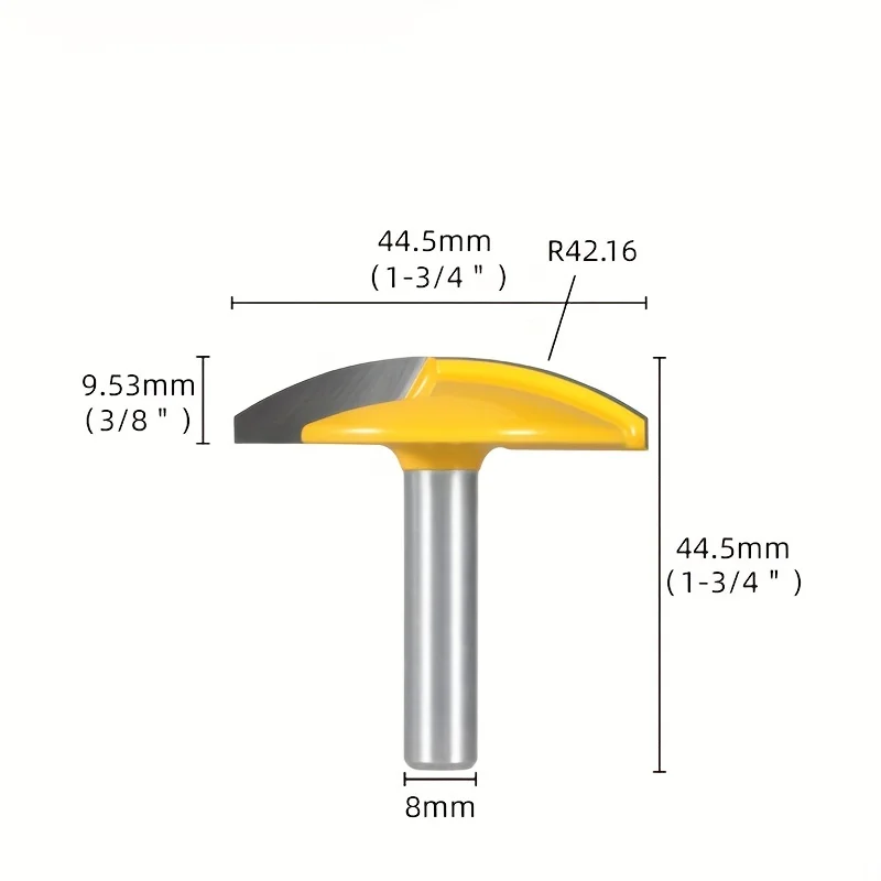 Precision-Crafted 1PC Small Bowl Router Bit with 6.35mm 8mm Shank - 1-1/2\