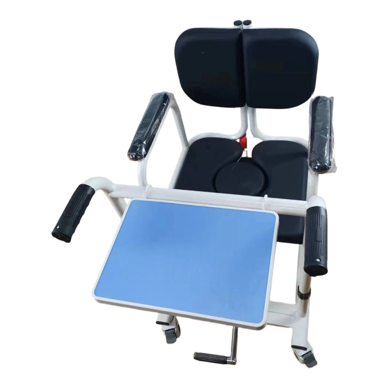 Coolfull Rehabilitation Manual Wheelchair Toilet Mobile Toilet Chair Nursing Patient Transfer Lift Bath Chair for the Elderly