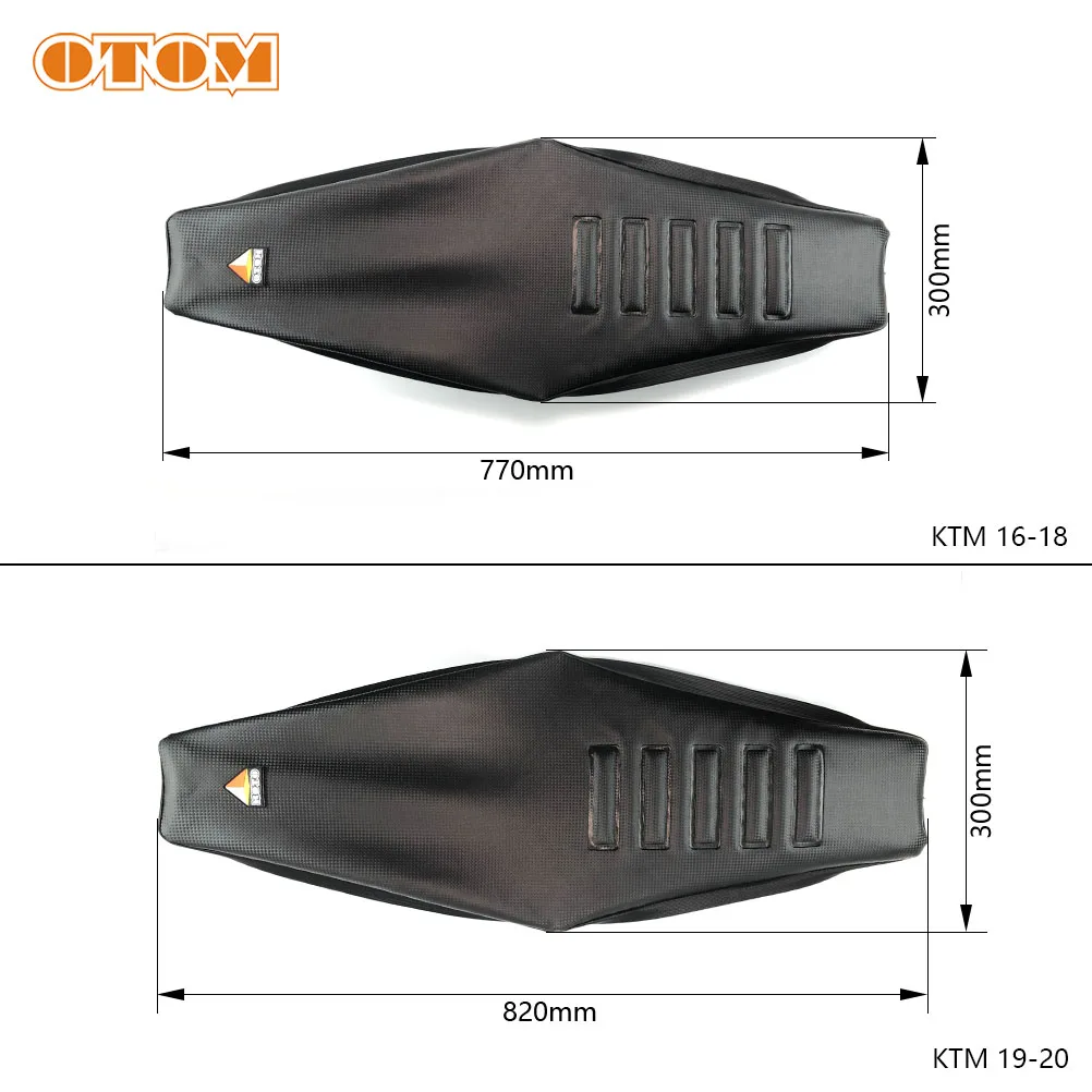 OTOM Motocross Seat Cushion Cover Carbon Fiber Pattern Saddle Leather Anti-Skid Waterproof For KTM 125 150 250 300 350 450 500