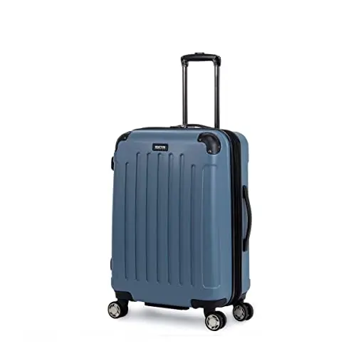 

Kenneth Cole REACTION Renegade Luggage Expandable 8-Wheel Spinner Lightweight Hardside Suitcase, Granite Blue, 24-Inch Checked