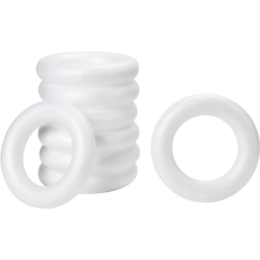 

6-дюймовые пенопластовые венки, белые, 8 упаковок, DIY ремесленные принадлежности, основание венка, круглые пенопластовые кольца для дома Dr