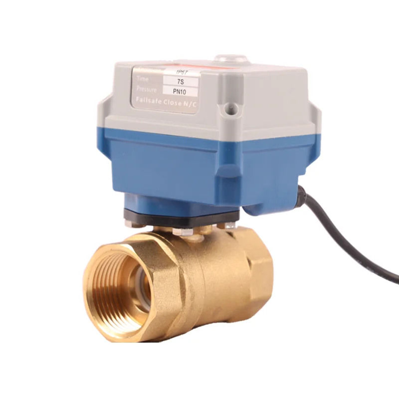 DC24V DN15 Mini 2 Way Brass Smart Electric Motorized Water Control Actuator Automatic Ball Valve In Cultivation