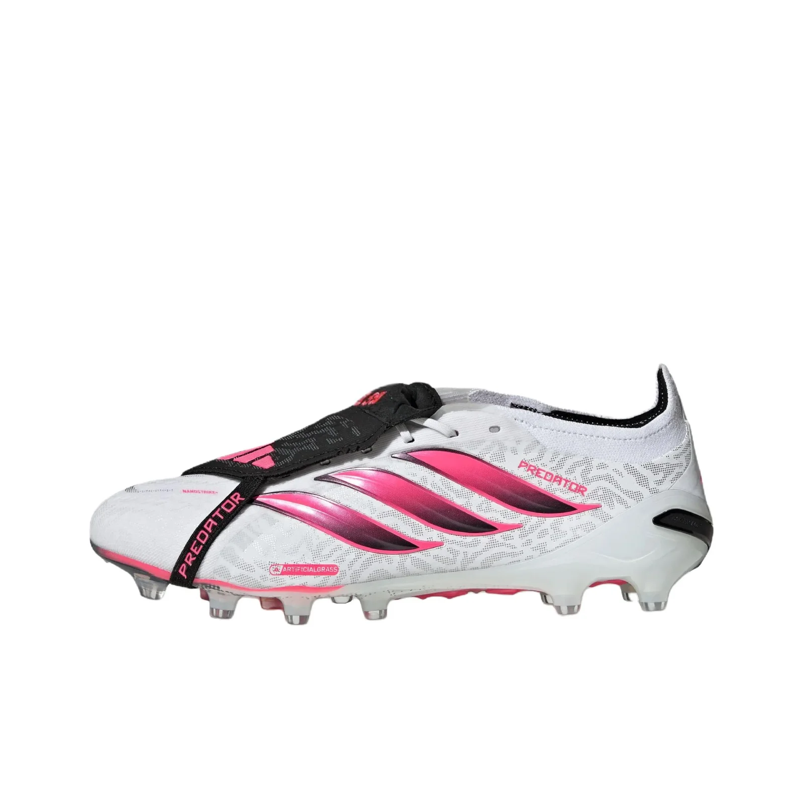 Adidas PREDATOR ELITE Soccer Shoes Unisex Low Top White/Swirl Neon Red/Black IH4707