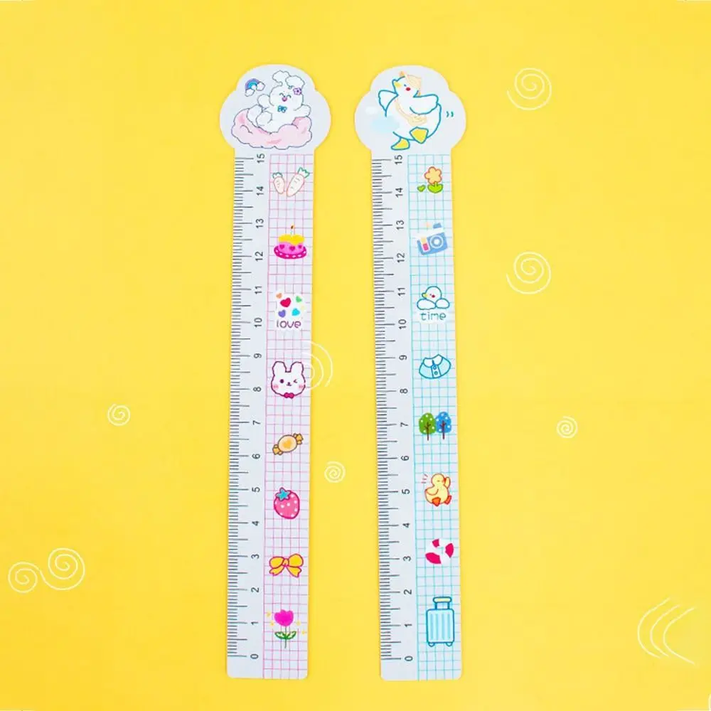 

Portable Cute Measuring Ruler Cartoon Animal Dinosaur Bear Pattern Soft Ruler 15cm Plastic Straight Rulers Children Drawing