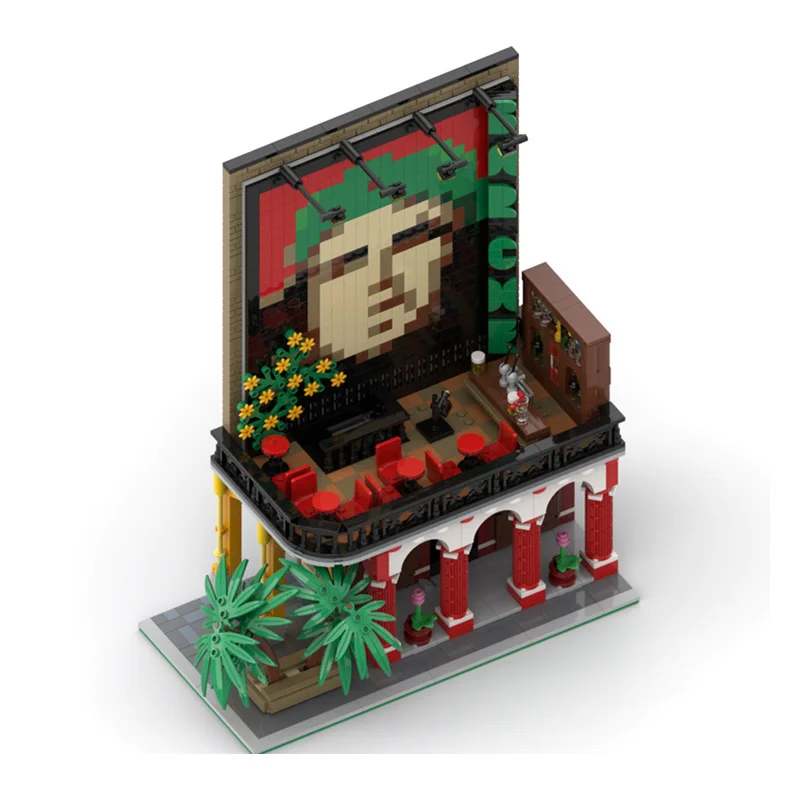 Kreative modulare Street View-Bausteine – DIY Bricks Bar Che Toy House Modellbauspielset für Kinder und Erwachsene