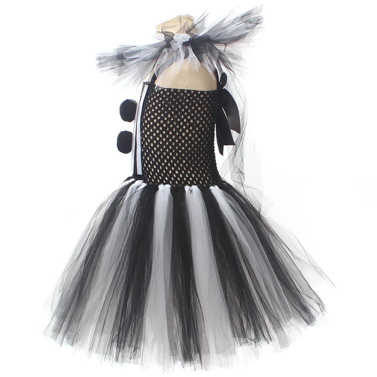 Mädchen Tüll Clown Tutu Cosplay Halloween Kostümset für Kinder, Musikfestival, Zirkus, Bühnenauftritt, Karnevalskleidung 2026 – Detail 17
