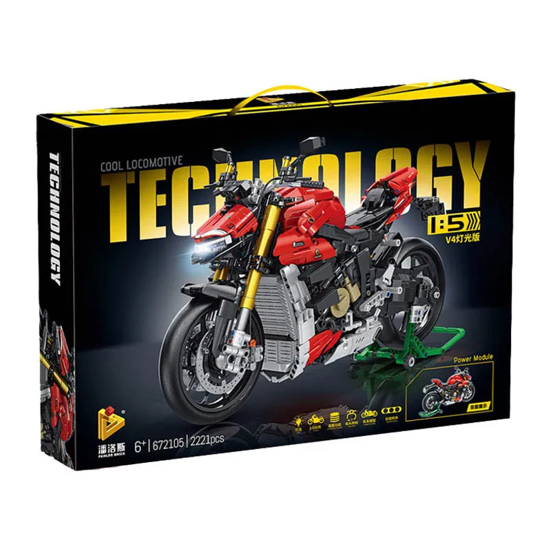 

IN STOCK Technical Motorcycle Sports Car Building Blocks Model MOC 2221pcs Autocycle Bricks Toys for Children Birthday Gift Set