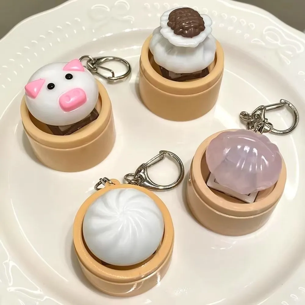 3D Printed Food Keycap Keychain Rebound Button Cartoon Food Design Keycap Clicker Keyring Smooth Edges Crisp Clicking Sound