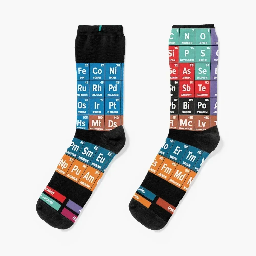 Periodic Table of the Elements Socks anti-slip snow sport Women Socks Men's