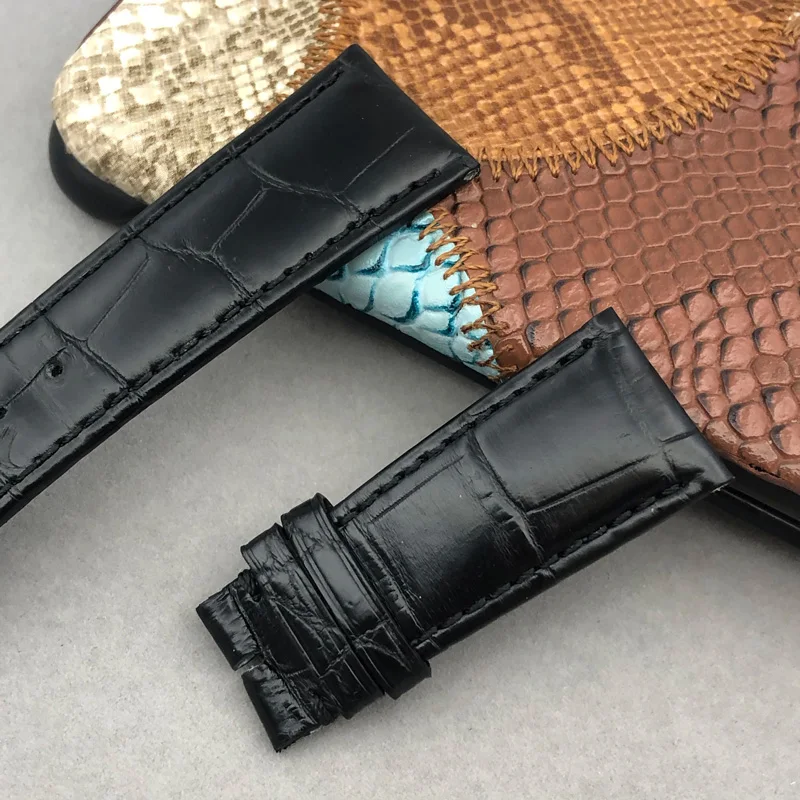 FUYIJIA Luxury Custom A-Lange Watch Band Handmade Alligator Strap 20MM 21MM 19MM Genuine Leather Belt Crocodile Skin Watchbands