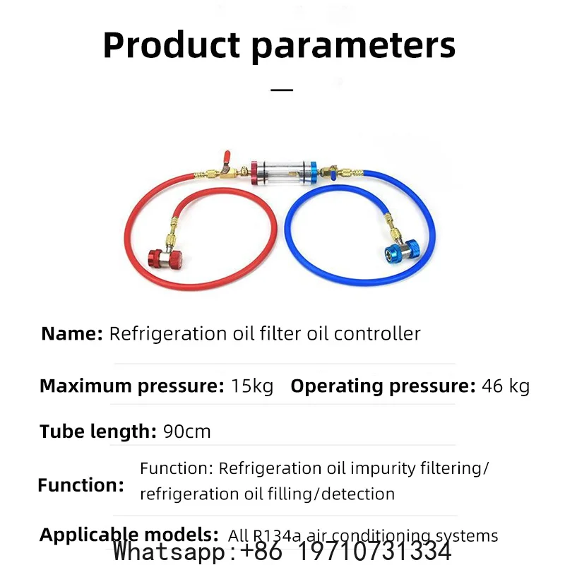 Automotive Air Conditioning Refrigerant Oil Analyzer Compressor Oil Filter for Air Conditioning System Oil Filter Test Tool