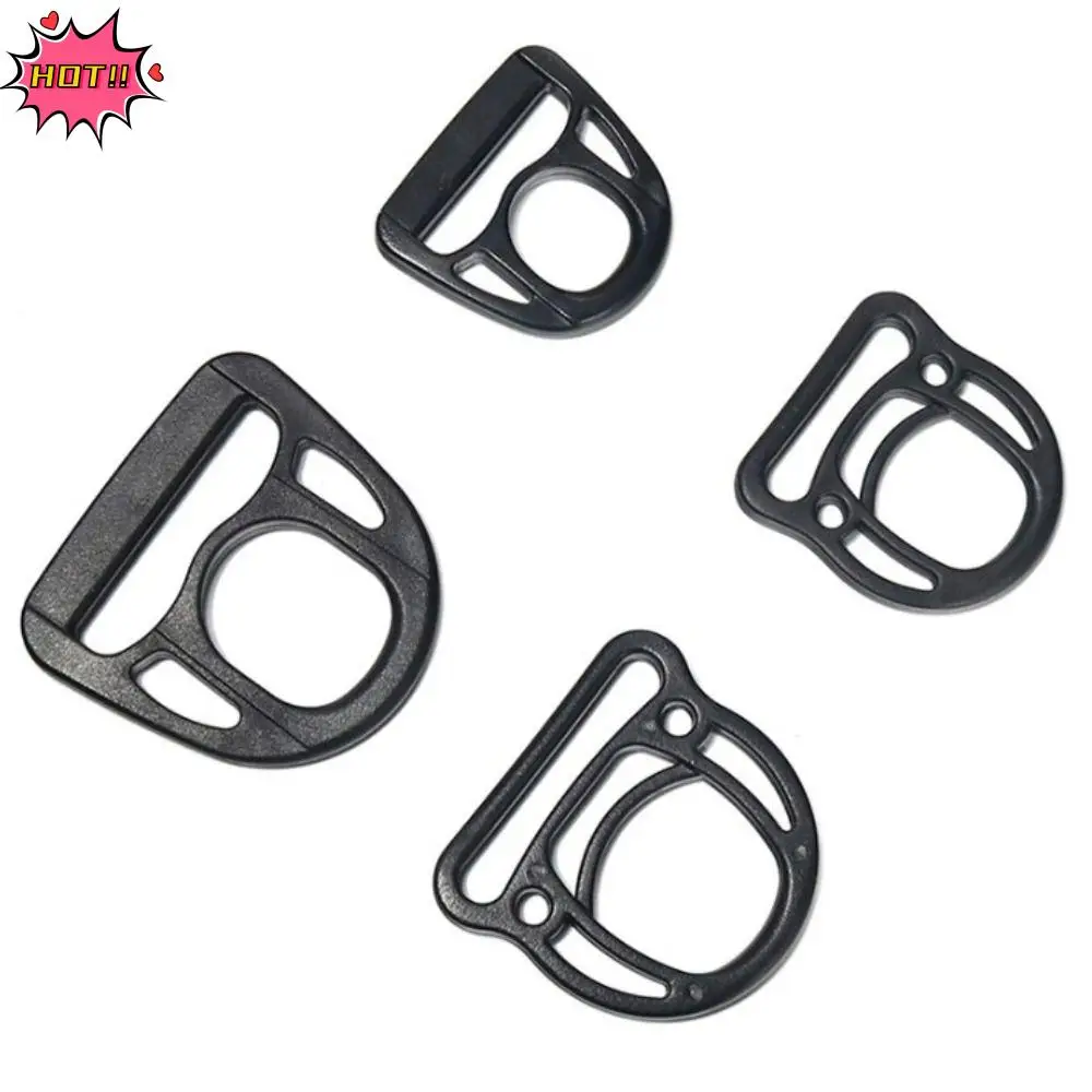 

10pcs 12~50mm Outdoor Backpack Shoulder Strap POM Plastic Black D-Ring Buckle Multiuse Hooks Strap Webbing Buckle
