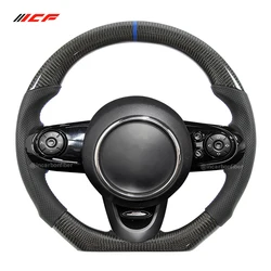 Real Carbon Fiber steering wheel For Mini R59 R60 R61 F55 F56 Cooper Club-man Country-man Road-ster JC-W