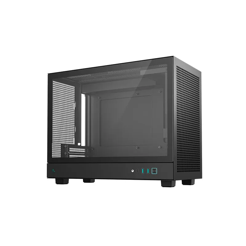 DEEPCOOL CH160PLUS Desktop Computer Case Small Size High Compatibility Supports MATX Motherboard ATX Power Supply Portable Case