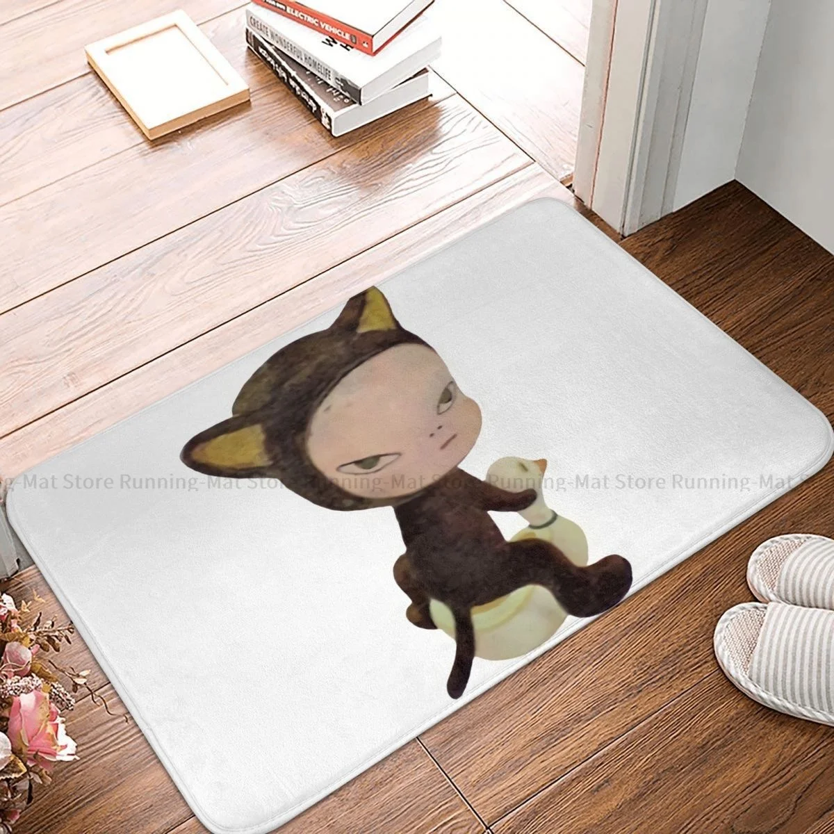 Yoshitomo Nara Anti-Slip Doormat Kitchen Mat Harmless Kitty Balcony Carpet Welcome Rug Indoor Decor