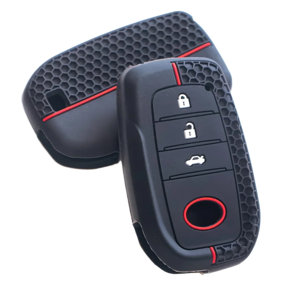 Nueva funda de silicona para llave de coche, cadena para Toyota Corolla Hatchback Cross Yaris Cross Prius Hilux Land Cruiser LC200 LC250 LC300