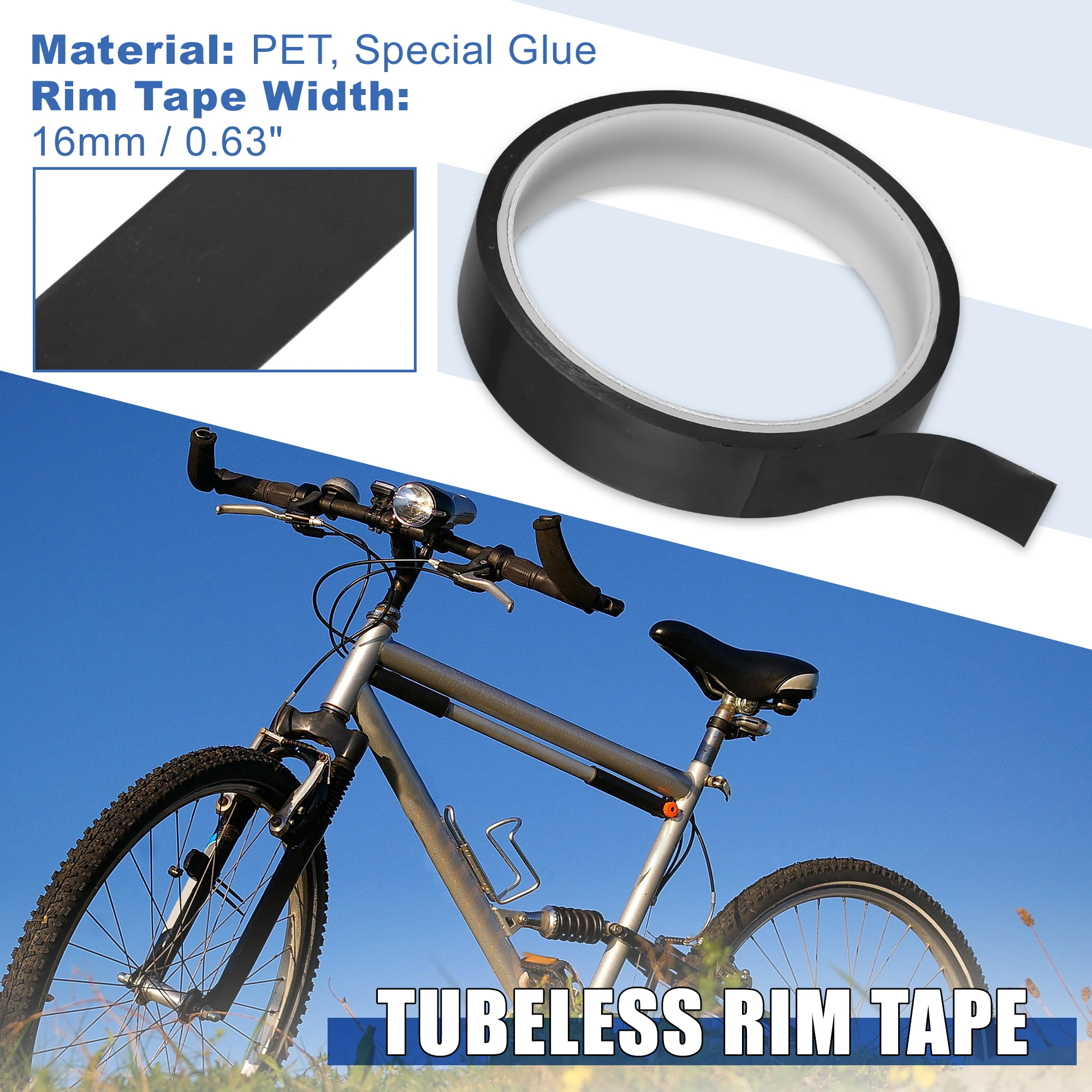 1Roll Bicycle Tubeless Rim Tape 10 Meters 16-35mm Width MTB Road Bike Wheel Carbon Wheelset Tubular Gluing Tape Bike Parts