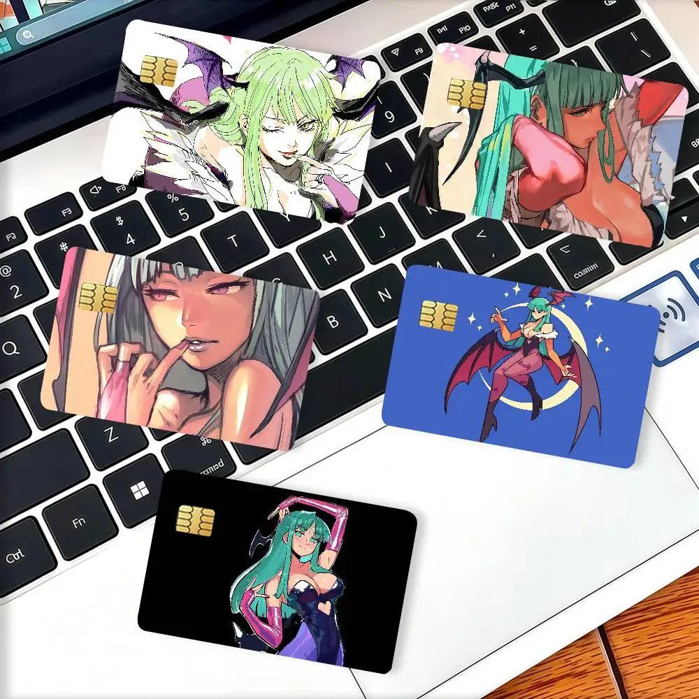 Game D-Darkstalkers M-Morrigan Aensland Credit Card Decorative Card Stickers Suitable For Bank Cards Metro Transit Anti-scratch
