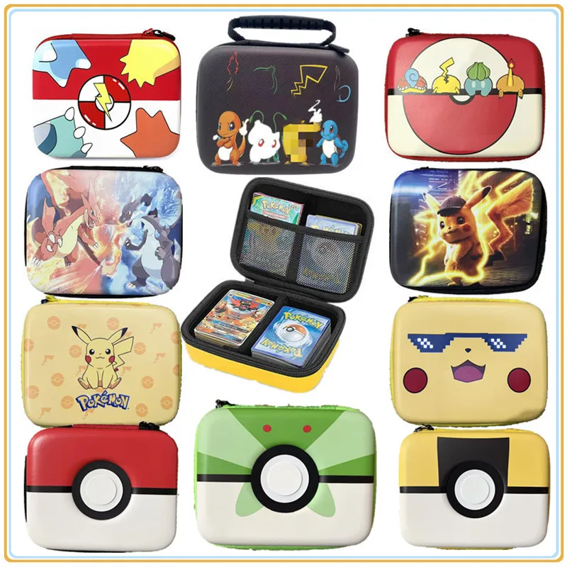 

Держатель для карт, совместимый с картами Pokémon/PM TCG, футляр для карточных игр. Съемная перегородка и ремешок для переноски в комплекте