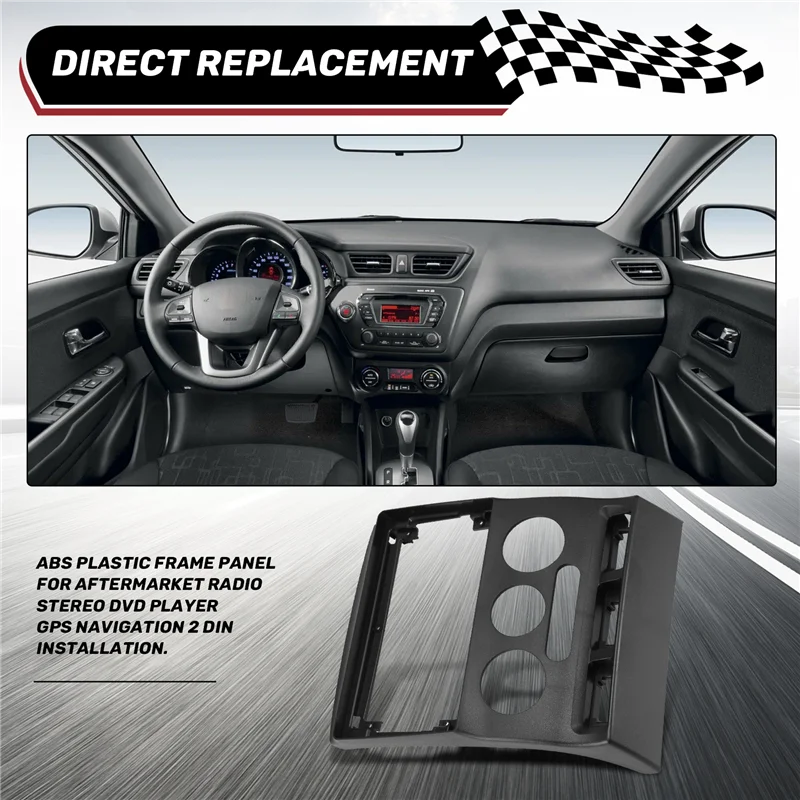 

9-дюймовый автомобильный радиоприемник, лицевой адаптер для KIA RIO 2002 2003 2004 2005, комплект панели приборной панели Android-T61C