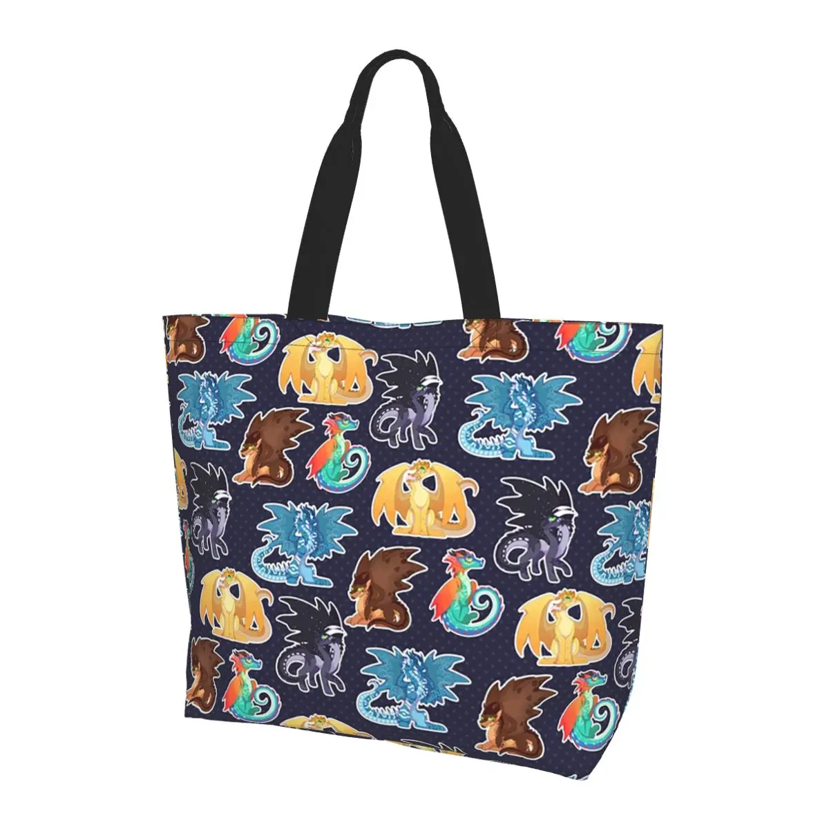 

Dragonets Of Destiny Wings Of Fire Shopping Tote Bag Canvas Large Capacity Shoulder Bags Shopper Grocery Handbag for Women